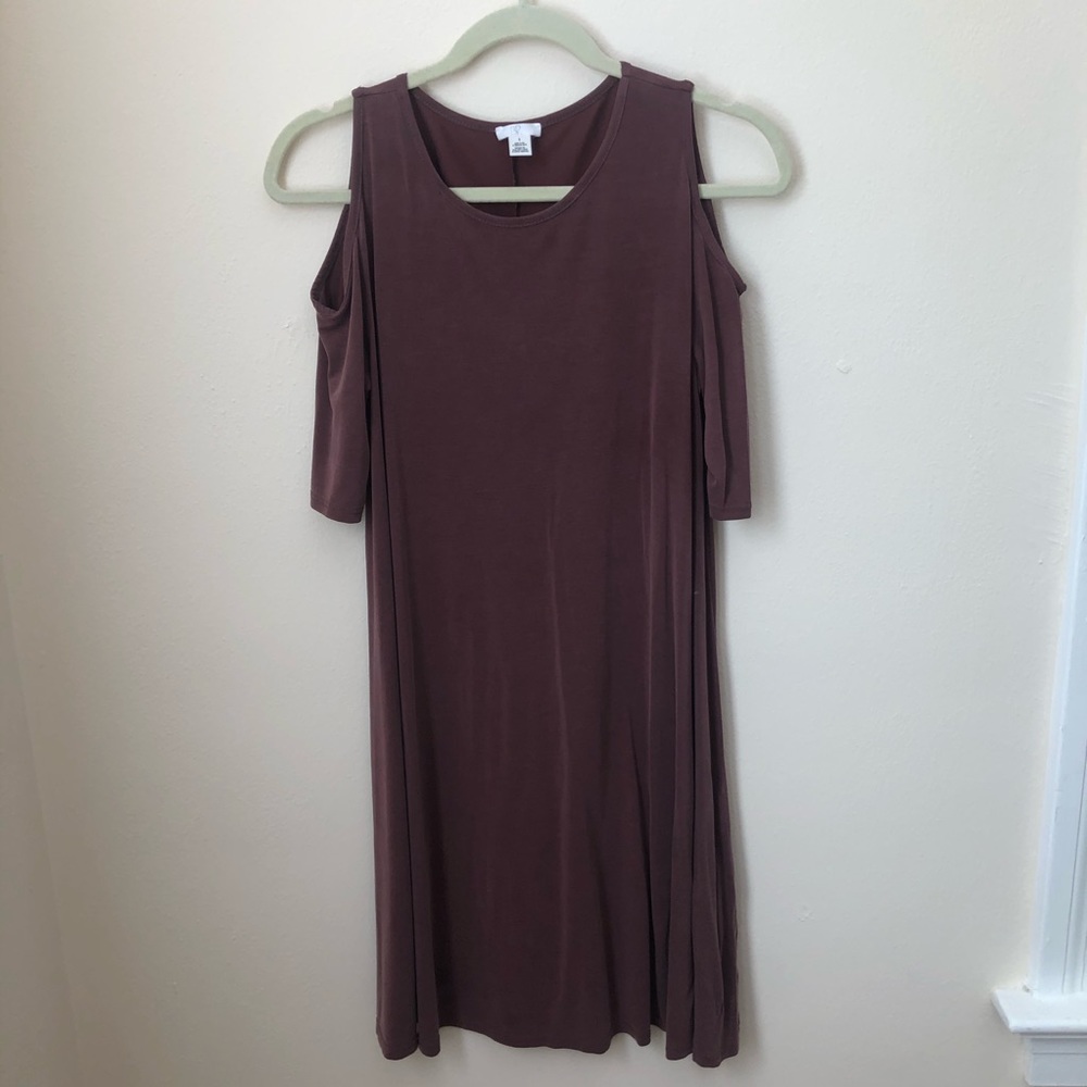 Cold Shoulder Mauve Dress